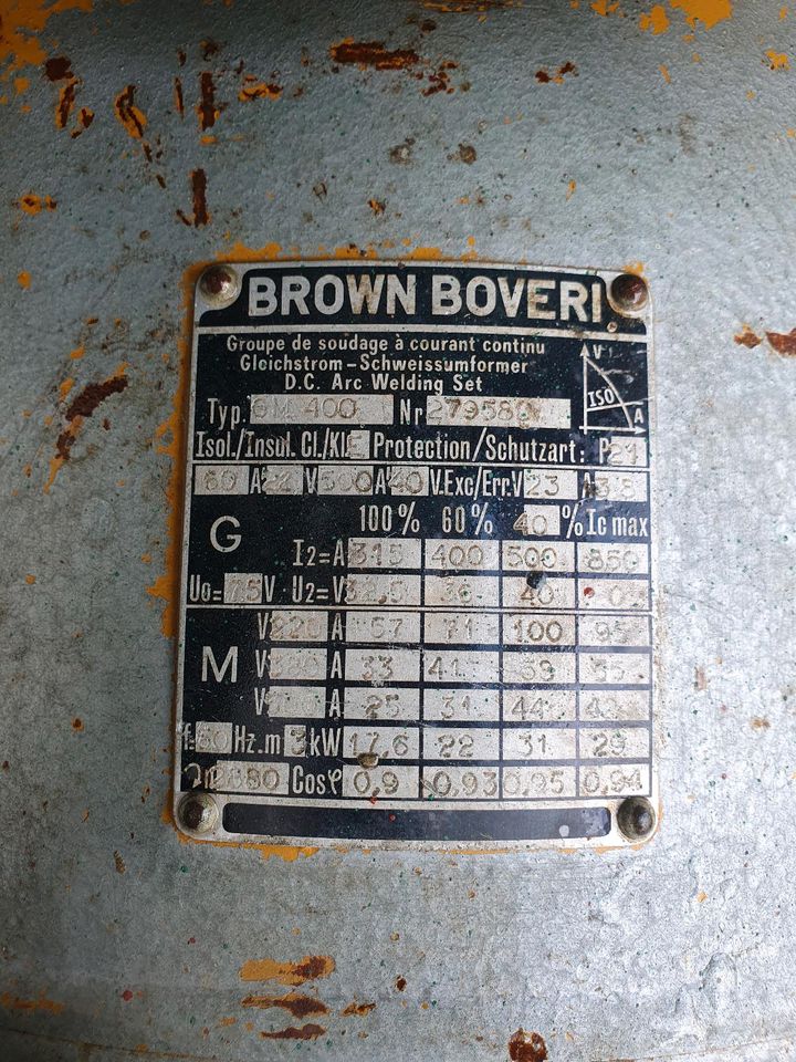 Schweißgerät Brown Boveri defekt in Oberaudorf
