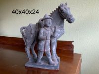groß antiker Terrakotta-Krieger mit einem Pferd 40x40x24 cm Aachen - Verlautenheide Vorschau