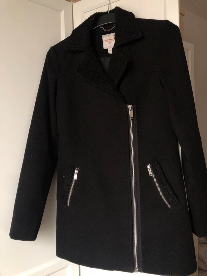 Caban Jacke kurzmantel Mantel schwarz Silber Übergangsjacke xs 34 in Hannover