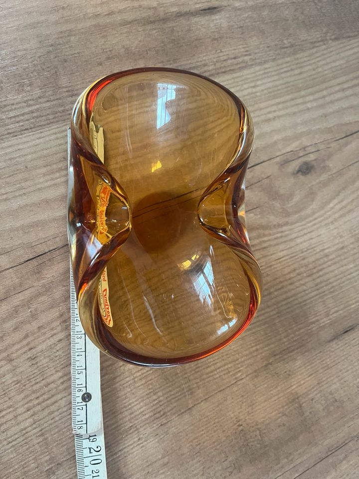Murano 60er 70er Jahre Aschenbecher Schale Glas goldgelb braun in Burbach
