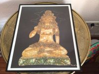 Bild mit Batik Buddha Kunststoffrahmen schwarz 40 x 50 cm Schleswig-Holstein - Norderstedt Vorschau