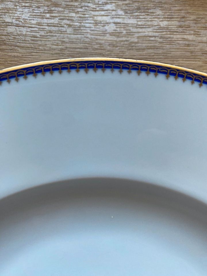 Tirschenreuth kobalt blau mit Goldrand Suppenteller tiefer Teller in Berlin
