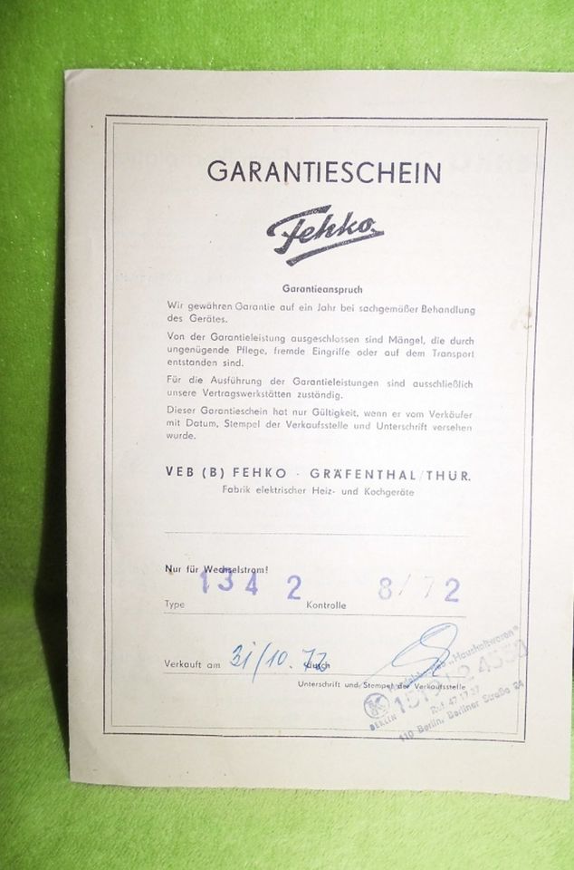 DDR Ostalgie Einzelkochplatte von 1972 Queck Junior Bastei in Berlin