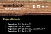 Suche Woodstock der Blasmusik Tagesticket Samstag, 29.06.24 Bayern - Gunzenhausen Vorschau