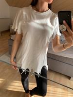 Used look t-shirt oberteil shirt löcher risse destroyed fransen M Bayern - Asbach-Bäumenheim Vorschau