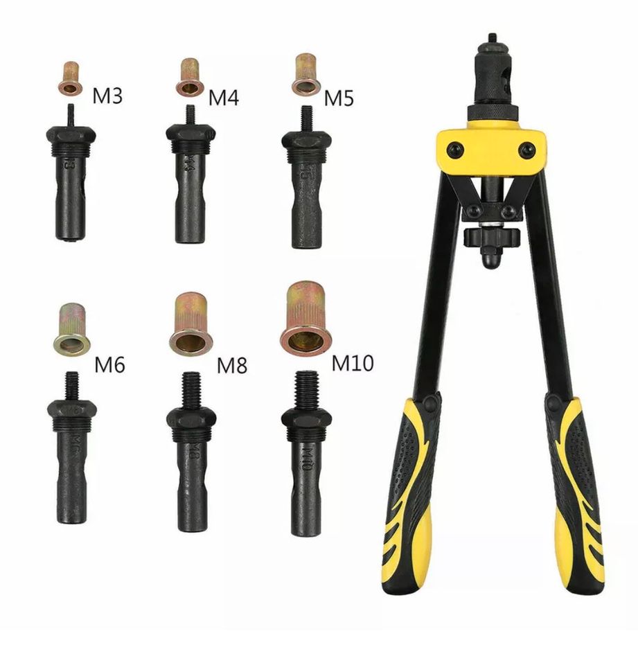 200x Profi Nietmutternzange Set Nietmaschine Gewinde Nuss Nieten in Bebra