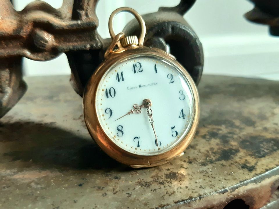 Antike schöne taschenuhr damen Union horlogere defekt in Sangerhausen
