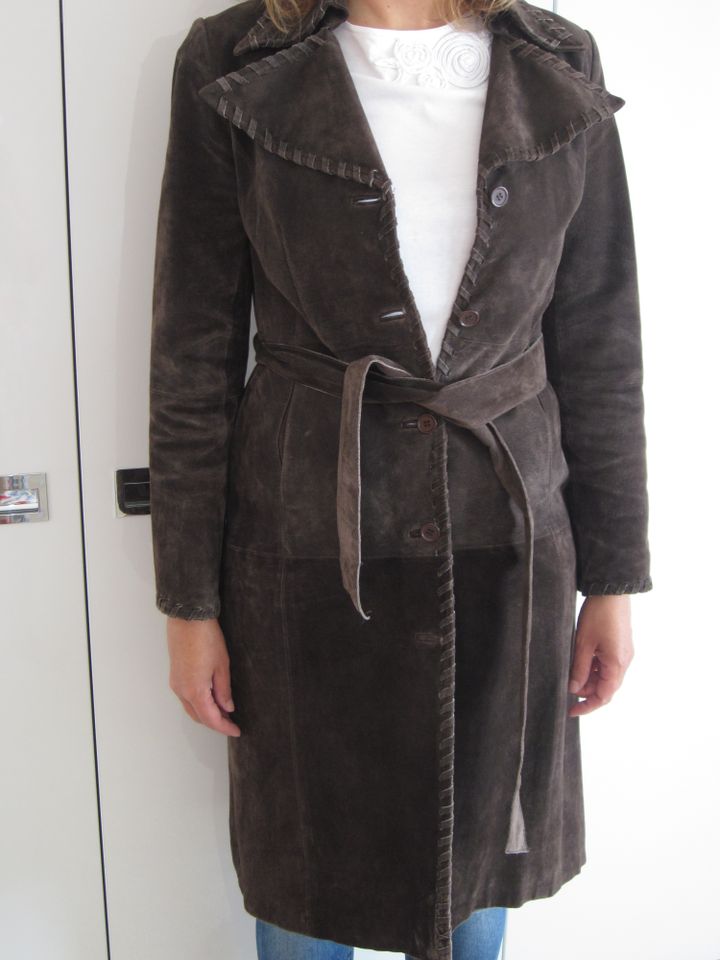 Trenchcoat Velours Mantel Vero Moda in Gr. L Wildleder in Bruchmühlbach-Miesau