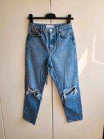 Topshop cropped High Waist Momjeans 26 destroyed Mom Ankle Crop Hessen - Fulda Vorschau