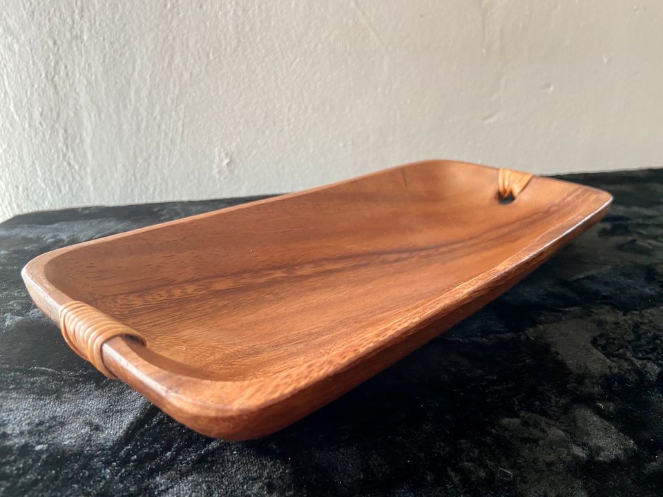 Stilvolle Vintage Teak Holz Schale/Anbieteschale Midcentury in Oberhausen