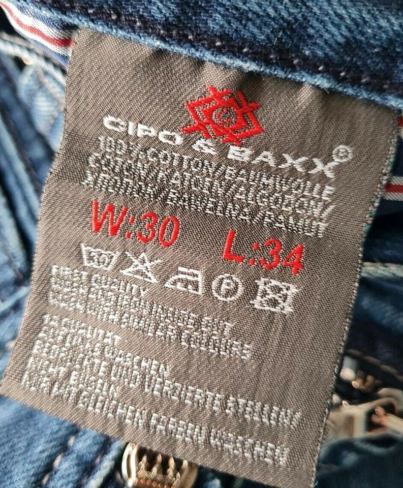 Cipo & Baxx Jeans Gr. 30/34 Jeanshose in Osternienburger Land