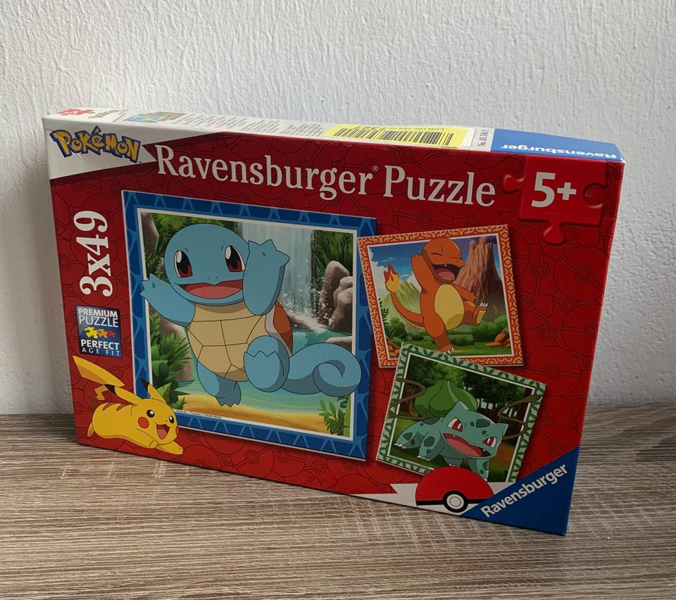 Puzzle Pokémon, Glumanda, Bisasam, Schiggy, Ravensburger in Sögel