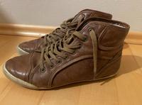 Bugatti Leder Sneaker gefüttert Gr. 37 Braun cognac Niedersachsen - Tostedt Vorschau