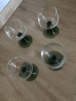 5 Rotweingläser 0,2l mit dickem grünem Stil Hessen - Dornburg Vorschau