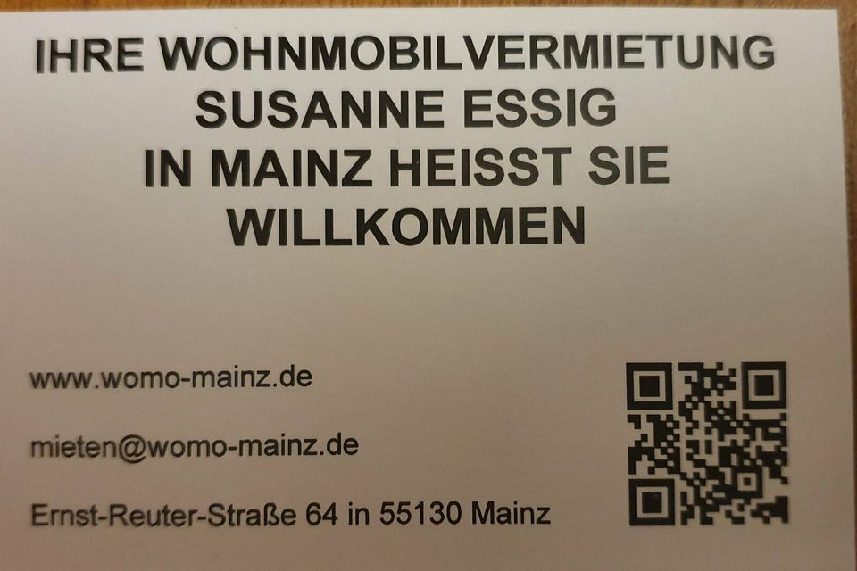 WEINSBERG❗ Wohnmobil mieten ❗ aktuell verfügbar in Mainz