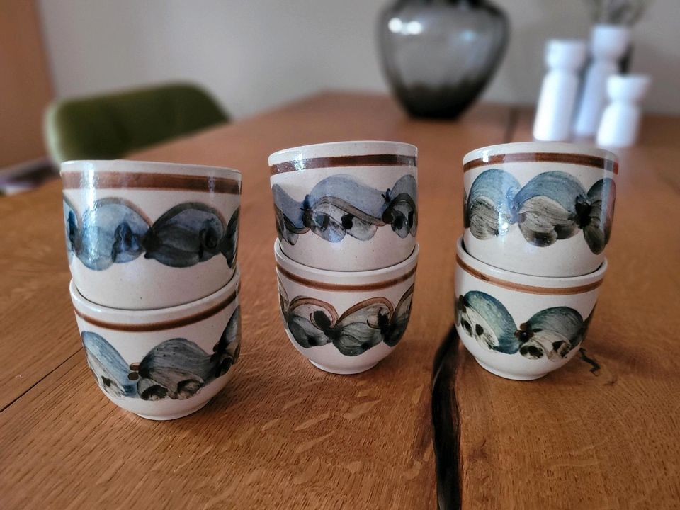NEU! 6 Teetassen Tassen Geschirr HEYDE KERAMIK ERZGEBIRGE in Ditzingen