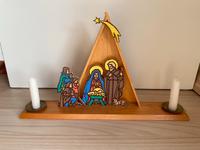 Schwibbogen Lichterbogen Fensterbogen Krippenfiguren Kerzen DDR Sachsen - Taucha Vorschau