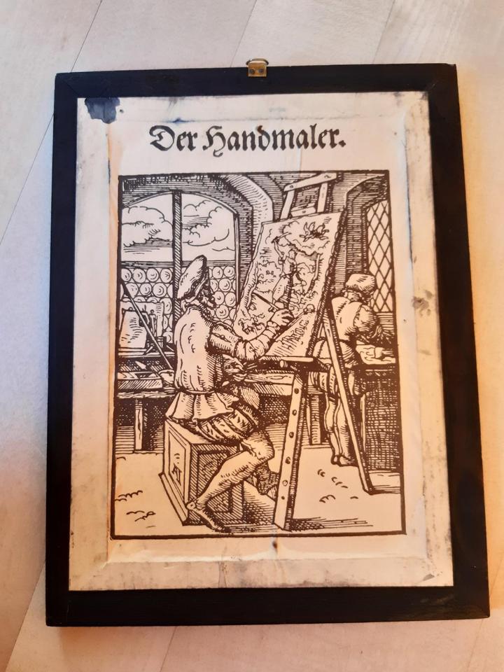 Hinterglasmalerei Heiligen Bild hl. Hildegard von der Handmaler in Schweitenkirchen