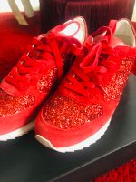 NAVYBOOT Sneakers in rot/ Leder, Wildleder,Glitzer Brandenburg - Eberswalde Vorschau