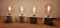 Betonlampe inkl. Vintage LED-Leuchtmittel (verschiedene Typen) Bayern - Hurlach Vorschau