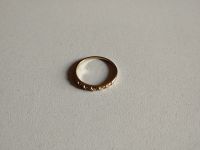 Goldring mit 7 weißen Diamanten - 375 Gold - Ringgröße: 17 mm Hessen - Gießen Vorschau