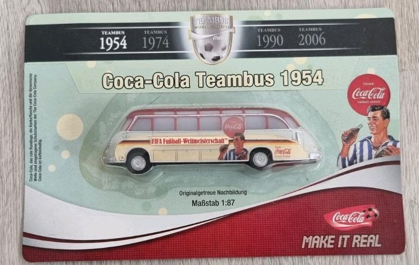 Coca Cola Teambus 1954, Weltmeisterschaft WM, neu in OVP in Erkelenz