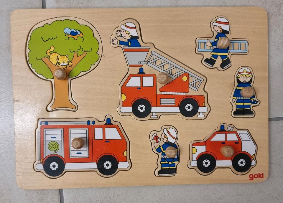 Holz Steckpuzzle Feuerwehr in Würselen