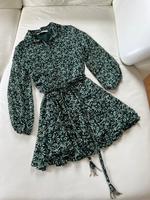 Zara Kleid in dunkelgrün gemustert Gr.S Bayern - Poing Vorschau