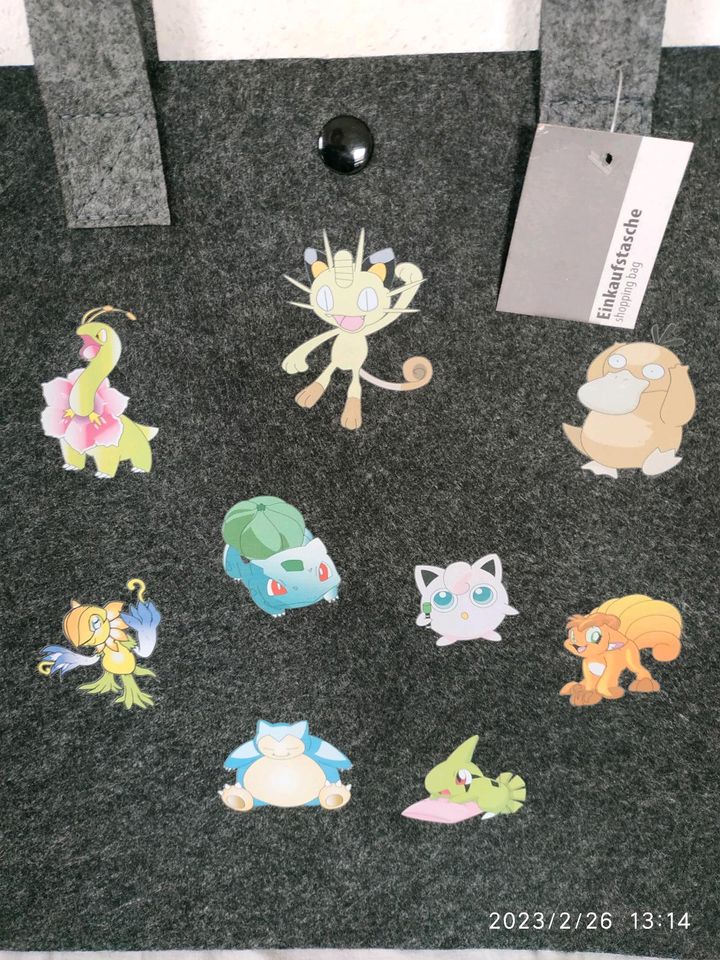 Pokemon Filztaschen mit großen Bügelapplikationen in Niederschönenfeld