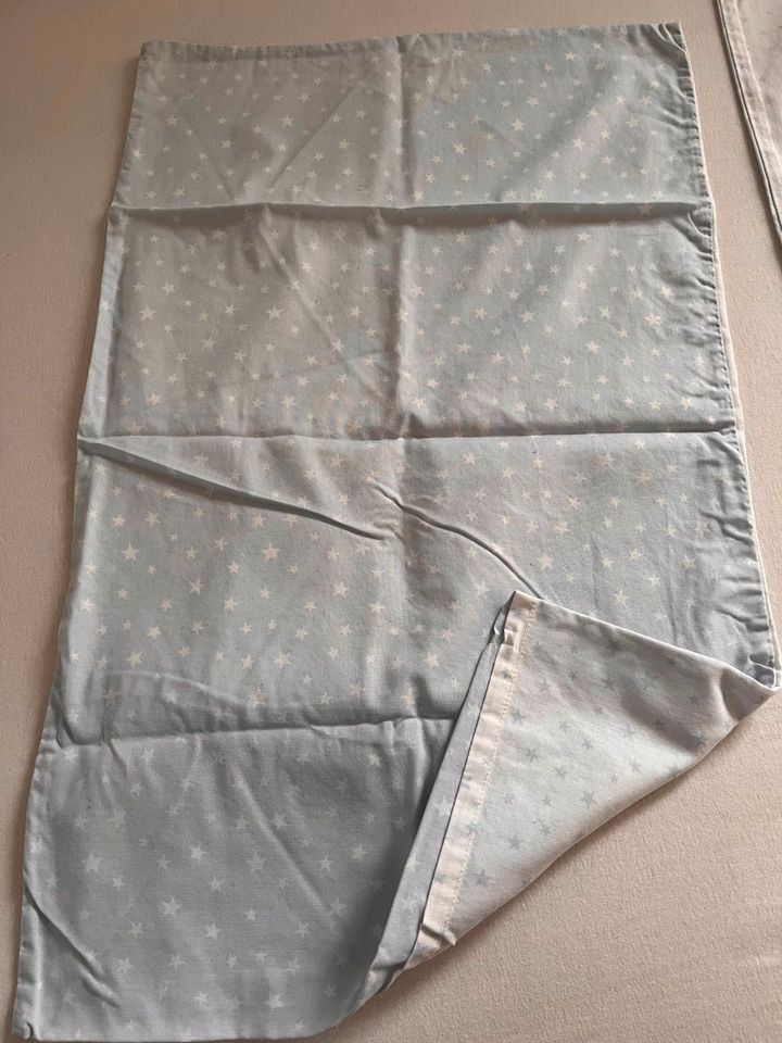 Kinderbettwäsche *Sterne* (blau/weiß - 100% Baumwolle) in Haan