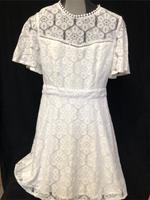 Sommer-Kleid, weiß - Gr. 38/40 - Wunderschön - Kurzer Arm Bayern - Rödental Vorschau