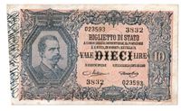 10 Lire Banknote Italien 1888 VF - XF RAR Hessen - Niedernhausen Vorschau