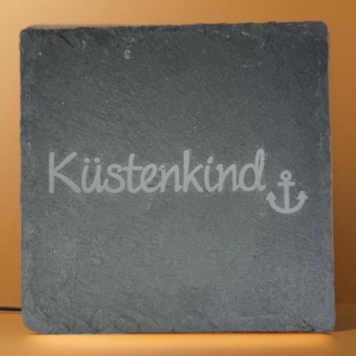 Untersetzer aus Schiefer - Motiv "Küstenkind" in Kall