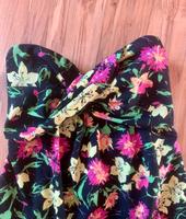 Bandeau Kleid Maxi pink bunt geblümt Wickel Dekolleté Herz Blumen Bayern - Heroldsberg Vorschau
