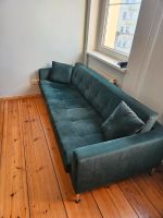 Sofa Couch 3 Sitzer samt grün Friedrichshain-Kreuzberg - Friedrichshain Vorschau