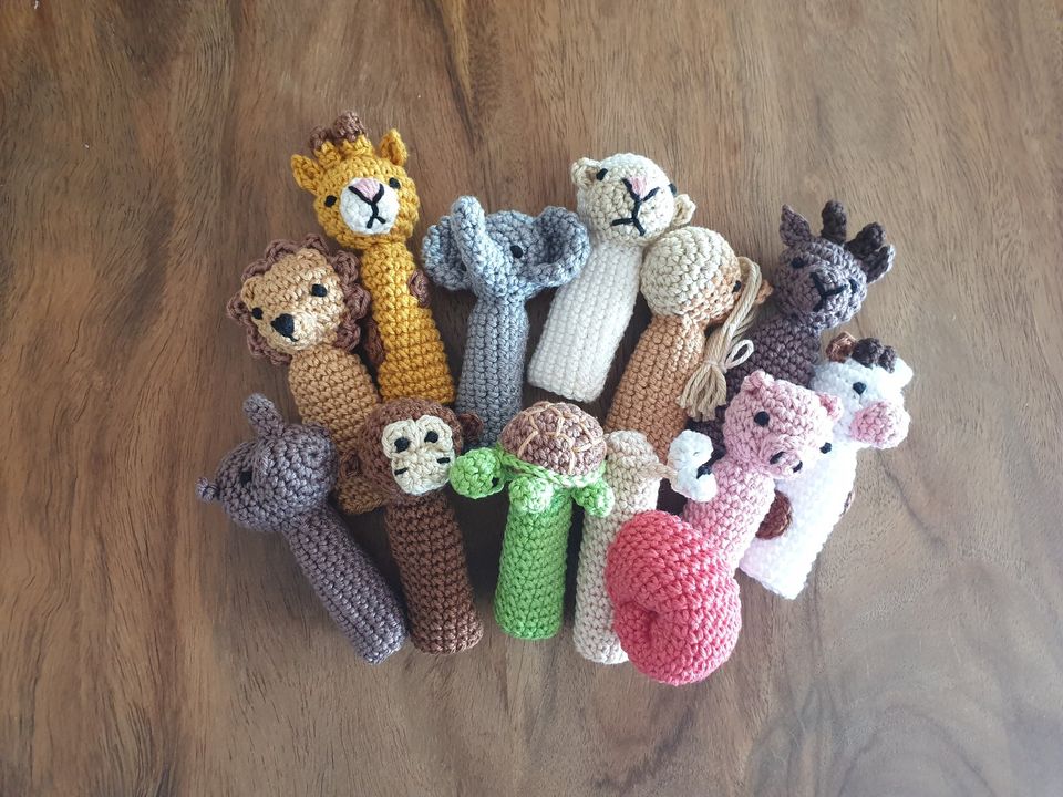 Gehäkelte Fingerpuppen mit Tiermotiven handmade (Preis pro Stück) in Priesendorf