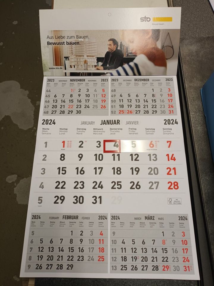 5-Monats-Kalender Planer Kalender Wand 2024 ❤️NEU❤️ in Burgkirchen