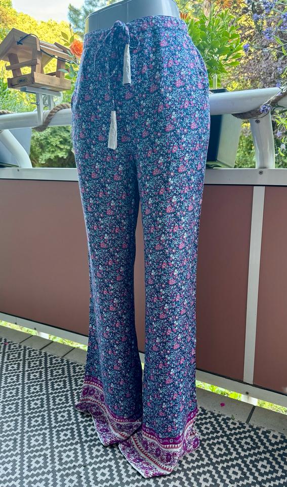 Lange fliessende Sommerhose Millefleurs #neu Gr. M - mit Gummizug in Mainz