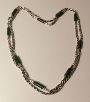 *MODESCHMUCK-KETTE, SILBERFARBEN, GRÜNE STEINE* ca. 1 m lang Duisburg - Rheinhausen Vorschau