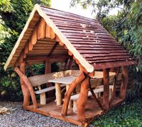 rustikaler Gartenpavillon, überdachte Sitzgruppe, Raucherpavillon, Holzpavillon 2,50 m x 2,5 m Sachsen-Anhalt - Wörlitz Vorschau