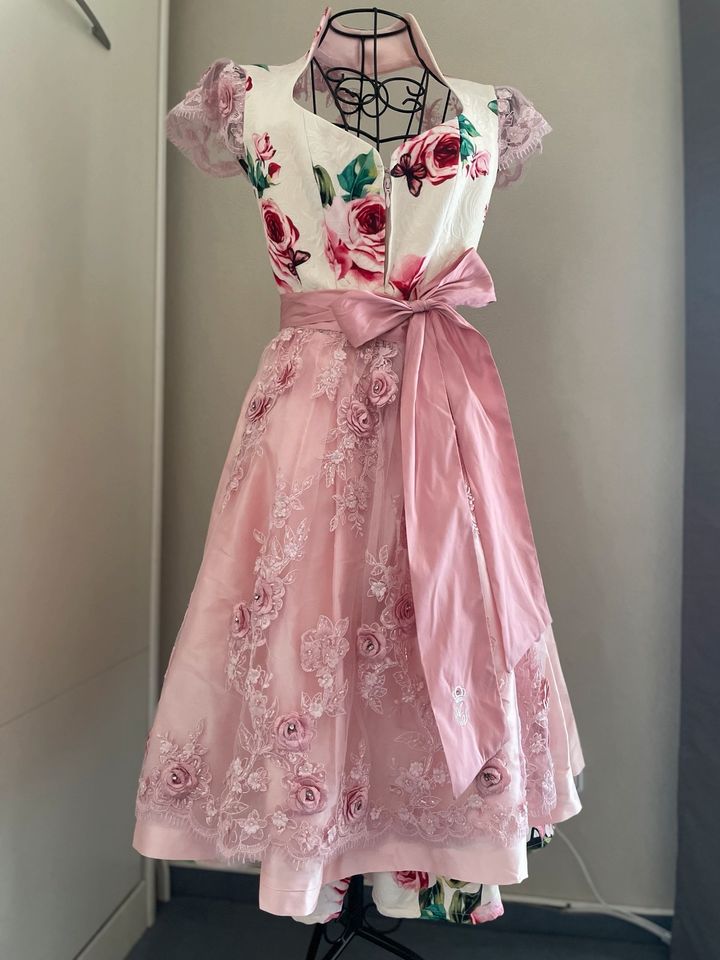 ❤️ Astrid Söll Couture Luxus Dirndl 3D Spitze rosa Gr.32 in Dresden