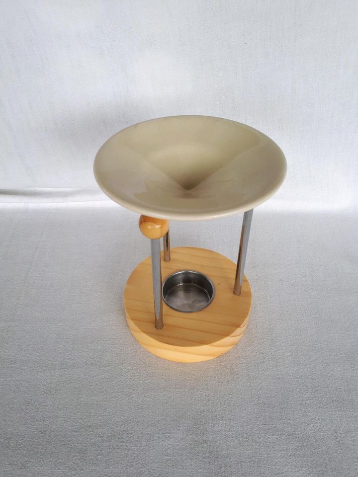 Duftlampe für Duftöl * Holz mit Keramikschale in Bad Bramstedt