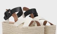 ESPADRILLES MIT PLATEAUSOHLE UND RIEMCHEN AUS LEDER UND CANVAS Thüringen - Greiz Vorschau