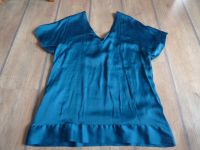 Mango Satin-Bluse petrol / türkis S M Damen Bluse Düsseldorf - Friedrichstadt Vorschau