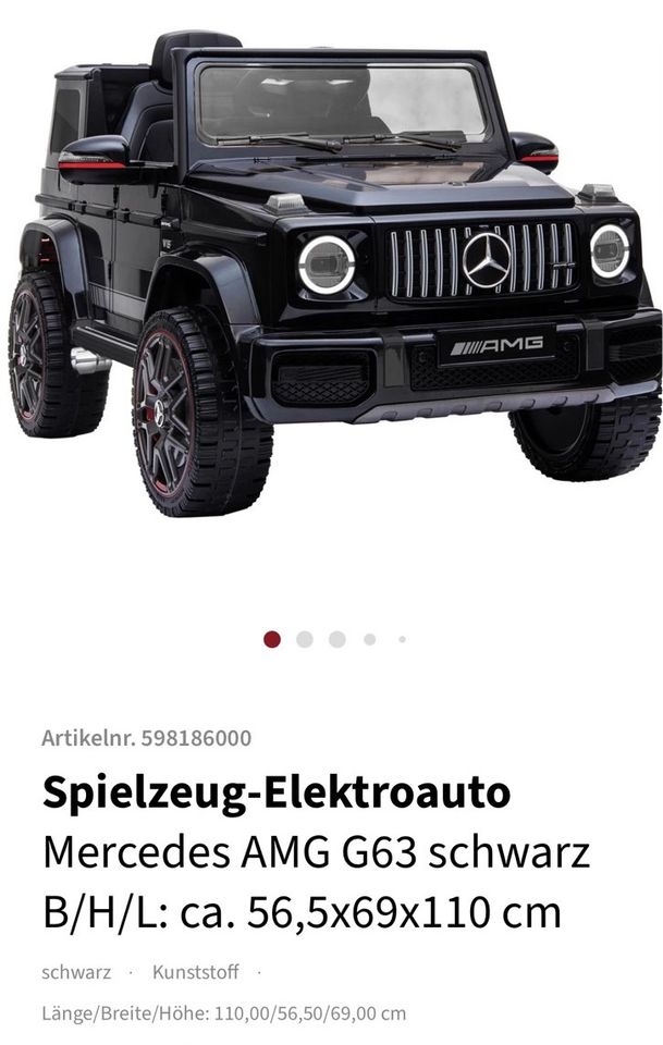 Spielzeug-Elektroauto Mercedes AMG G63 in Mosbach