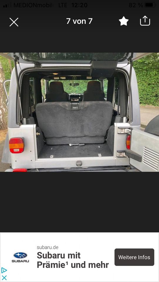 Jeep Wrangler 2.4 TJ 2005 Silber in Duisburg