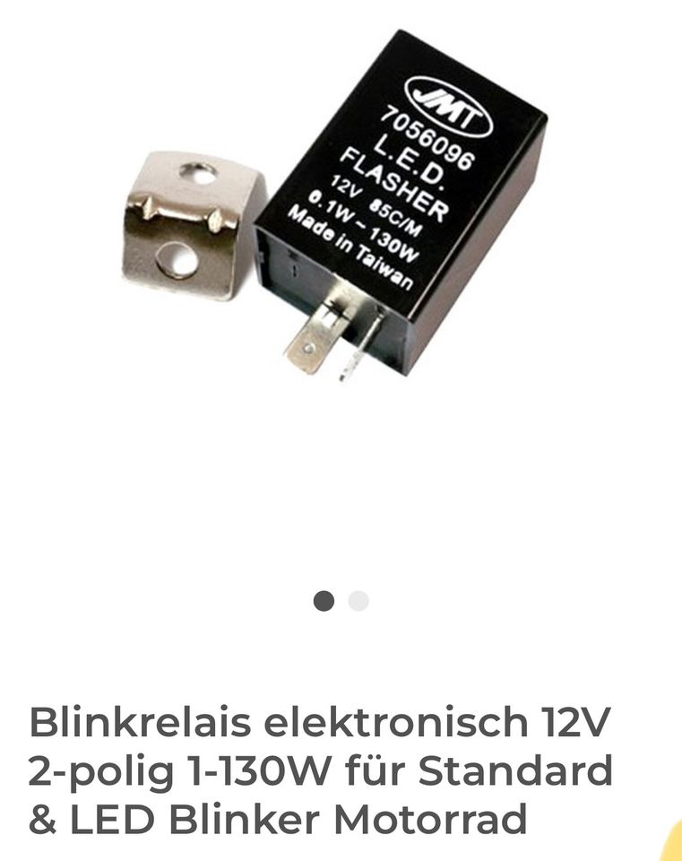 JMT Blinkrelais (2 Poliger Flachstecker-Anschluss) LED Blinker in Groß-Umstadt