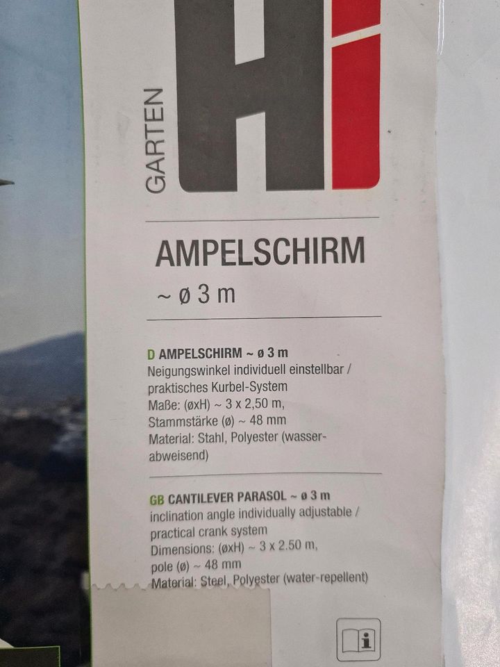 Garten Sonnenschirm Ampelschirm 3m Neu  Statt 119,- in Berlin