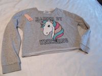 Gr. 158 H&M Kurzpulli Pullover Einhorn Raised by Unicorns Nordrhein-Westfalen - Windeck Vorschau