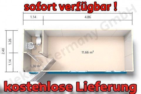 ⭕⭕  6x 2.4 m Container WC CONTAINER, KOSTENLOSE LIEFERUNG SOFORT VERFÜGBAR Großraum+ WC, Baucontainer, Baustellencontianer, Bürocontainer, Container in Dresden